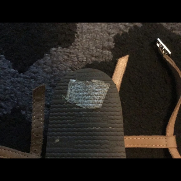 NWOT Rainbow leather T strap sandals - Picture 5 of 5